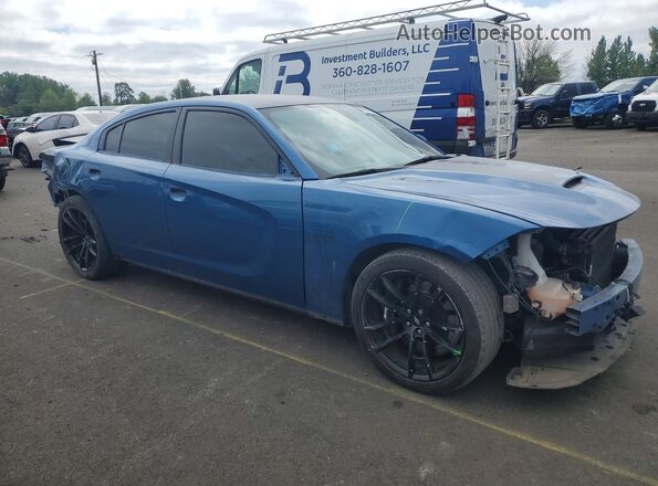 2C3CDXGJ3NH217140 2022 DODGE CHARGER Blue Delantero derecho