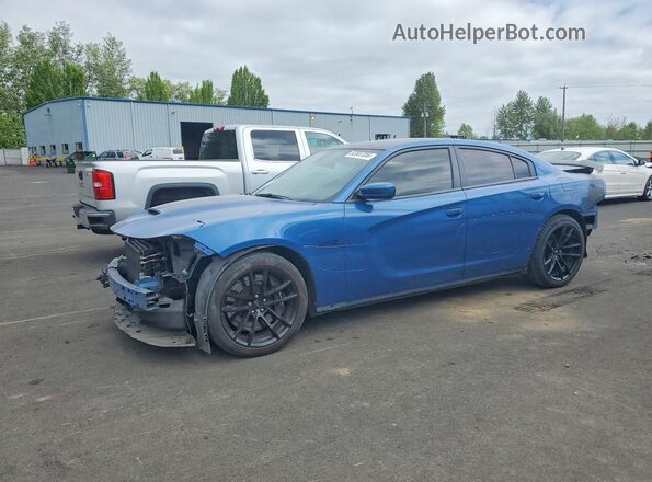 2C3CDXGJ3NH217140 2022 DODGE CHARGER Blue Vista tres cuartos delantera izquierda