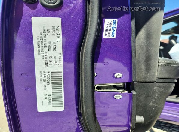 2C3CDXGJ4GH196981 2016 DODGE CHARGER Purple Engine compartment view