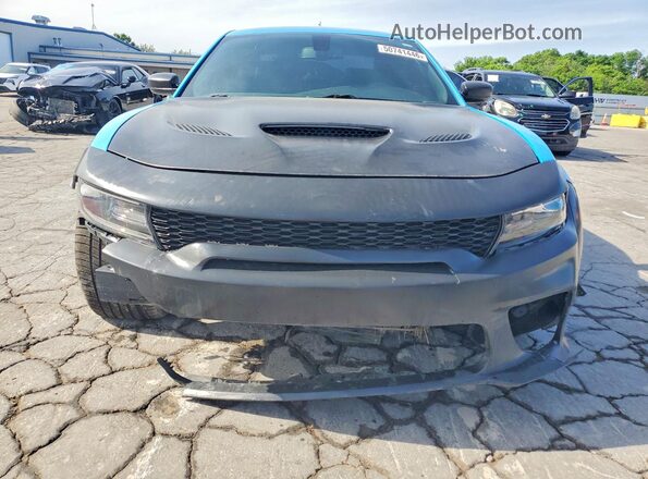 2C3CDXGJ4MH561171 2021 DODGE CHARGER Blue Front view