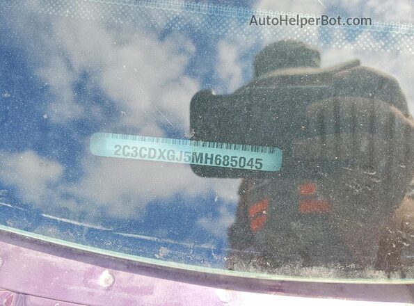 2C3CDXGJ5MH685045 2021 DODGE CHARGER Purple Vista de la etiqueta del VIN