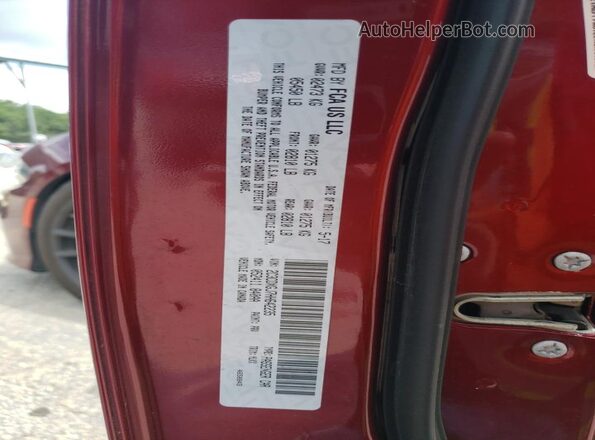 2C3CDXGJ7HH642235 2017 DODGE CHARGER Бордовый Вид подкапотного пространства