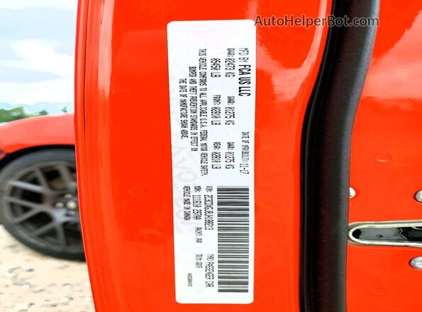 2C3CDXGJ8JH188213 2018 DODGE CHARGER Оранжевый Панорамный вид салона 360°