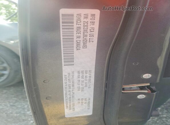 2C3CDXGJ8LH204493 2020 DODGE CHARGER Gray Widok naklejki z numerem VIN