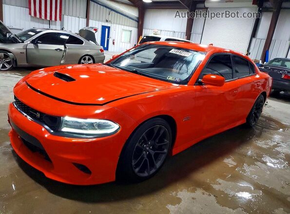 2C3CDXGJ8MH559214 2021 DODGE CHARGER Оранжевый Передняя левая четверть
