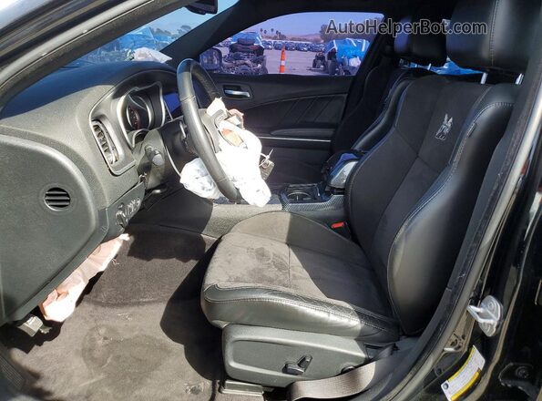 2C3CDXGJ9JH278910 2018 DODGE CHARGER Черный Вид салона спереди