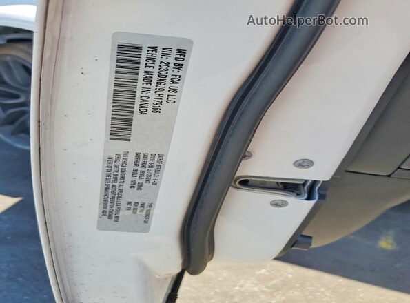 2C3CDXGJ9LH179166 2020 DODGE CHARGER Белый Вид наклейки с VIN-кодом