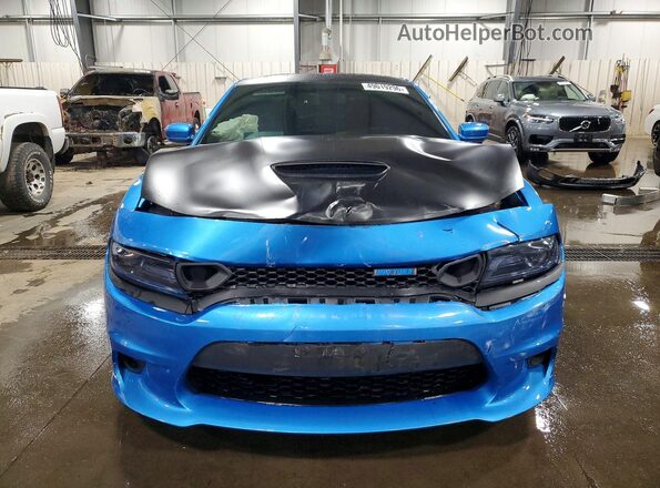 2C3CDXGJXKH611410 2019 DODGE CHARGER Blue Widok z przodu