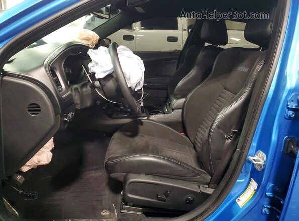 2C3CDXGJXKH611410 2019 DODGE CHARGER Blue Widok wnętrza z przodu