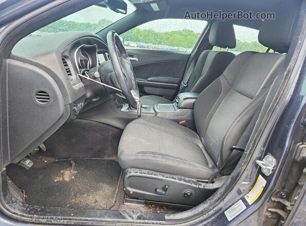 2C3CDXHG2GH334987 2016 DODGE CHARGER Black Вид салону спереду