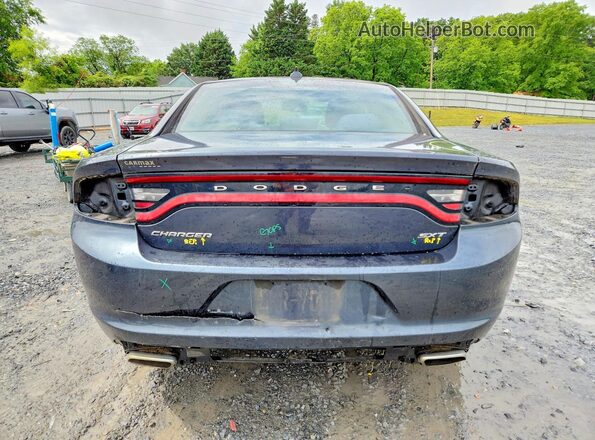 2C3CDXHG2GH334987 2016 DODGE CHARGER Black Вид ззаду