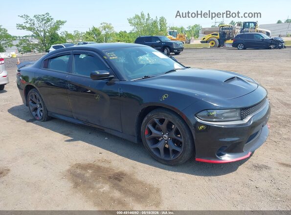 2C3CDXHG2KH686363 2019 DODGE CHARGER Черный Передняя правая четверть