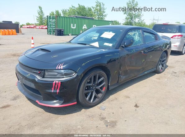 2C3CDXHG2KH686363 2019 DODGE CHARGER Черный Передняя левая четверть