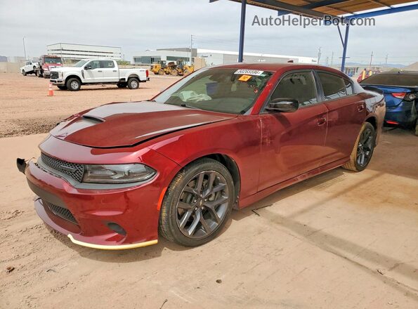 2C3CDXHG2MH656203 2021 DODGE CHARGER Maroon Առջևի ձախ երեք քառորդ տեսարան