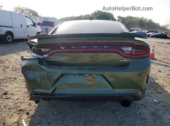 2C3CDXHG2NH189043 2022 DODGE CHARGER Green Հետևի տեսք