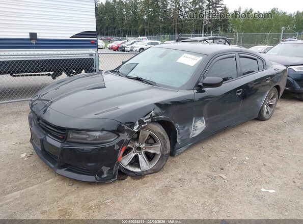 2C3CDXHG4HH528776 2017 DODGE CHARGER Черный Передняя левая четверть
