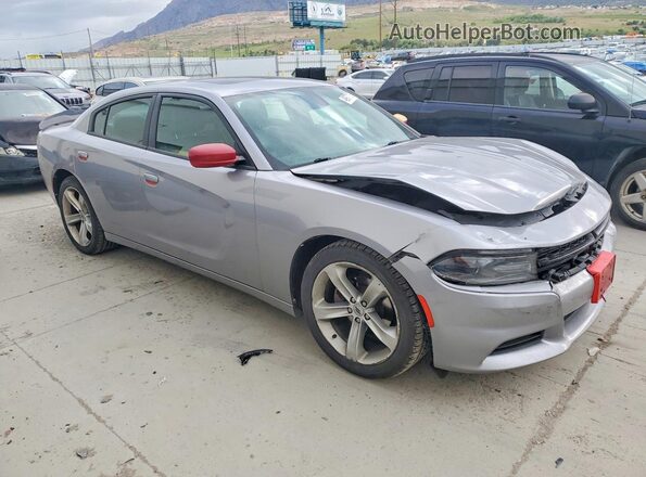 2C3CDXHG4HH595104 2017 DODGE CHARGER Серебряный Передняя правая четверть
