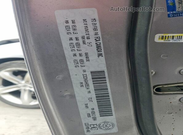 2C3CDXHG4HH595104 2017 DODGE CHARGER Серебряный Вид наклейки с VIN-кодом