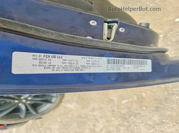 2C3CDXHG4HH620499 2017 DODGE CHARGER Синий Вид подкапотного пространства