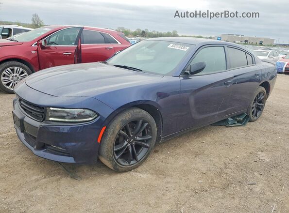 2C3CDXHG4HH620499 2017 DODGE CHARGER Синий Передняя левая четверть