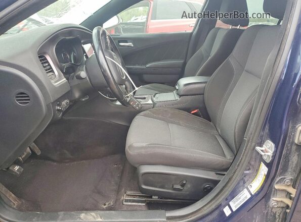 2C3CDXHG4HH620499 2017 DODGE CHARGER Синий Вид салона спереди