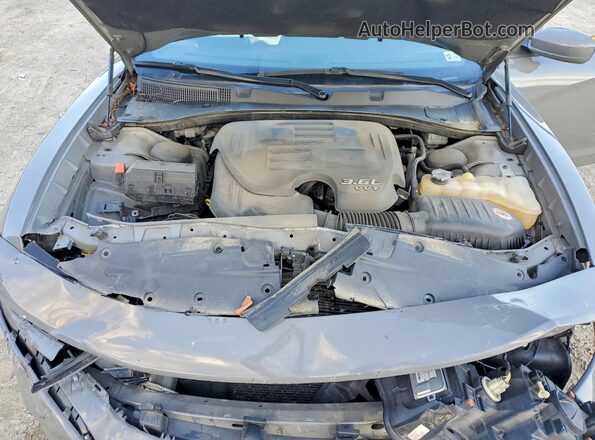 2C3CDXHG4JH119358 2018 DODGE CHARGER Gray უკანა სალონის ხედი
