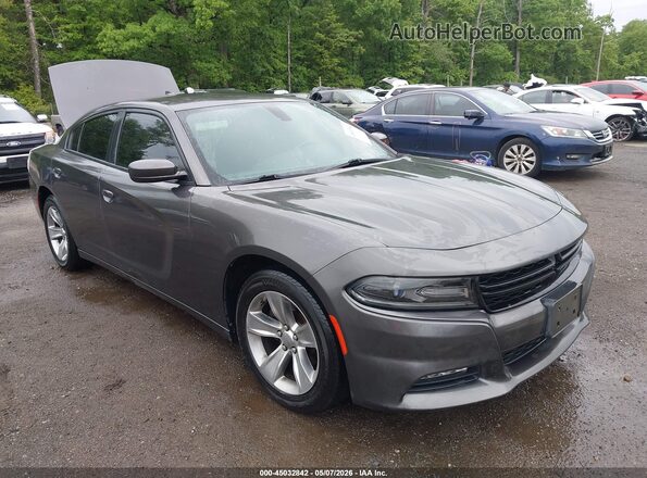 2C3CDXHG4JH156586 2018 DODGE CHARGER Серый Передняя правая четверть