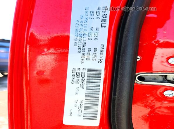 2C3CDXHG4KH726507 2019 DODGE CHARGER Red VIN კოდის სტიკერის ხედი