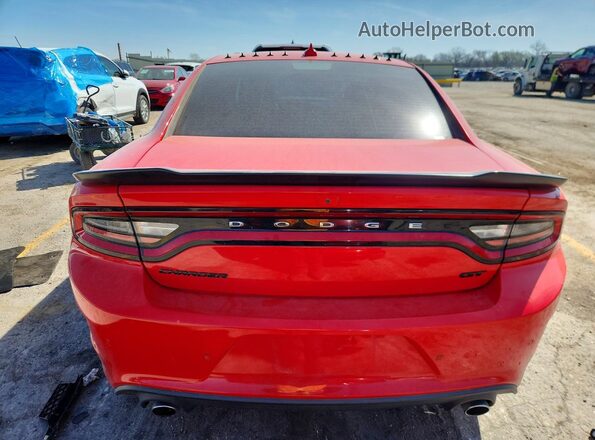 2C3CDXHG4KH726507 2019 DODGE CHARGER Red უკანა ხედი