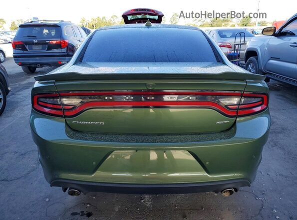 2C3CDXHG6MH652929 2021 DODGE CHARGER Green Vista trasera