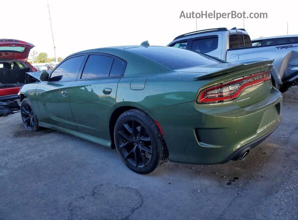 2C3CDXHG6MH652929 2021 DODGE CHARGER Green Trasero izquierdo
