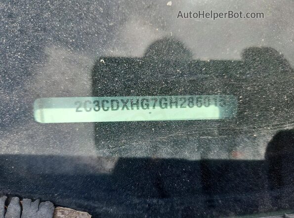 2C3CDXHG7GH286015 2016 DODGE CHARGER Gray ძრავის განყოფილების ხედი