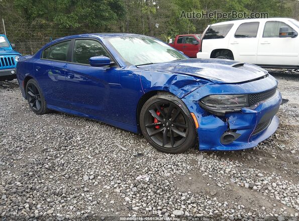 2C3CDXHG7MH613153 2021 DODGE CHARGER Blue Delantero derecho