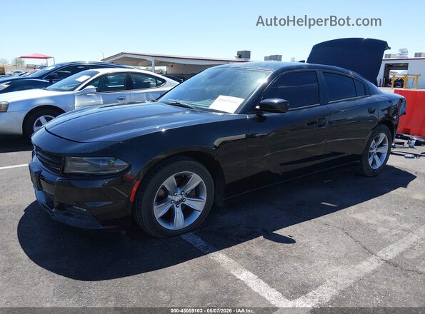 2C3CDXHG8GH350319 2016 DODGE CHARGER Черный Передняя левая четверть