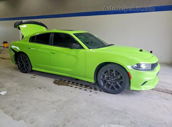 2C3CDXHG8PH541576 2023 DODGE CHARGER Зеленый Передняя правая четверть