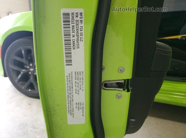 2C3CDXHG8PH541576 2023 DODGE CHARGER Зеленый Вид подкапотного пространства