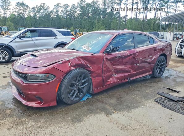 2C3CDXHG9NH153821 2022 DODGE CHARGER Бордовый Передняя левая четверть