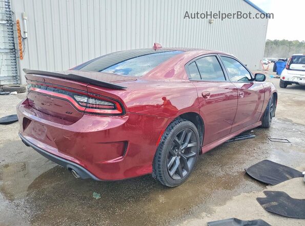2C3CDXHG9NH153821 2022 DODGE CHARGER Бордовый Задняя правая четверть