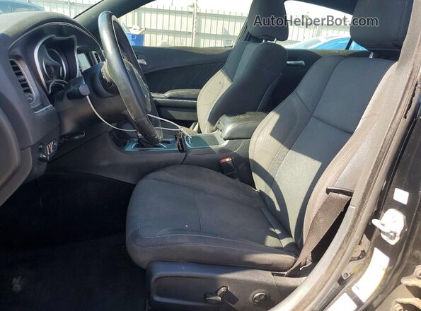 2C3CDXHGXJH128744 2018 DODGE CHARGER Black Вид салону спереду