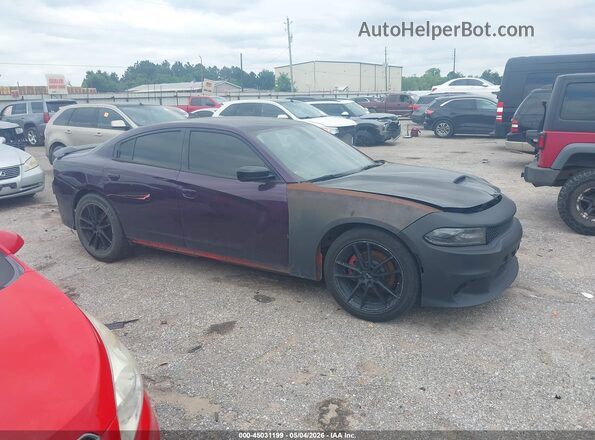 2C3CDXHGXKH608784 2019 DODGE CHARGER Purple Widok wnętrza z tyłu