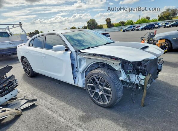 2C3CDXHGXKH710568 2019 DODGE CHARGER White Delantero derecho