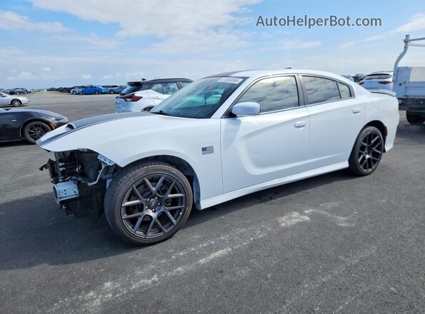 2C3CDXHGXKH710568 2019 DODGE CHARGER White Vista tres cuartos delantera izquierda