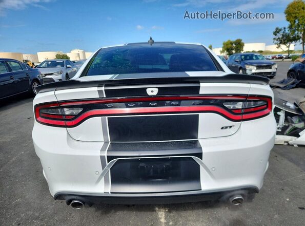 2C3CDXHGXKH710568 2019 DODGE CHARGER White Vista trasera