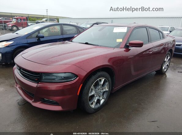 2C3CDXJG1HH563933 2017 DODGE CHARGER Темно-бордовый Передняя левая четверть