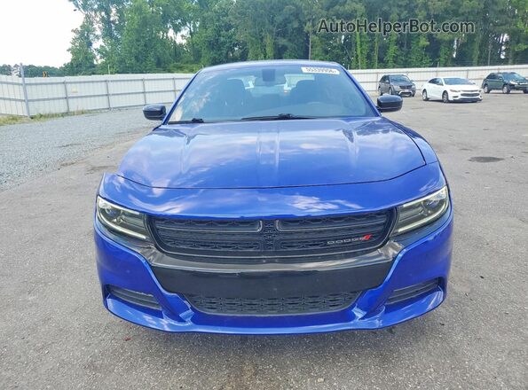 2C3CDXJG5JH253516 2018 DODGE CHARGER Blue Вид спереду