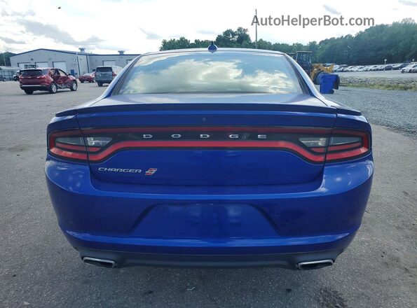 2C3CDXJG5JH253516 2018 DODGE CHARGER Blue Вид ззаду