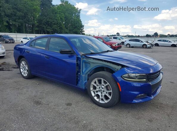 2C3CDXJG5JH253516 2018 DODGE CHARGER Blue Передня права чверть