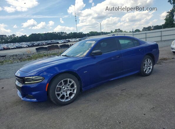 2C3CDXJG5JH253516 2018 DODGE CHARGER Blue Передня ліва чверть