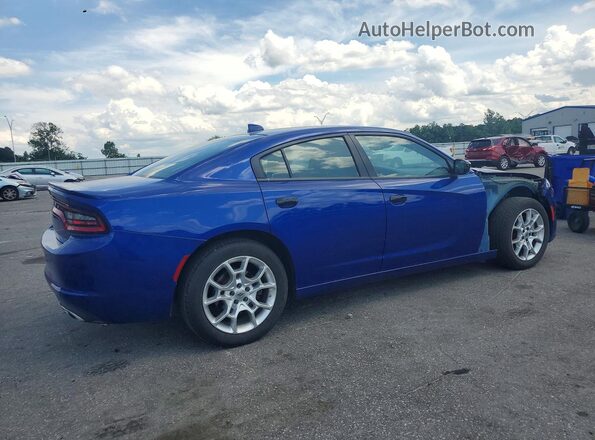 2C3CDXJG5JH253516 2018 DODGE CHARGER Blue Задня права чверть