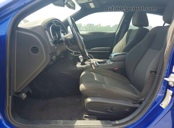 2C3CDXJG5JH253516 2018 DODGE CHARGER Blue Вид салону спереду